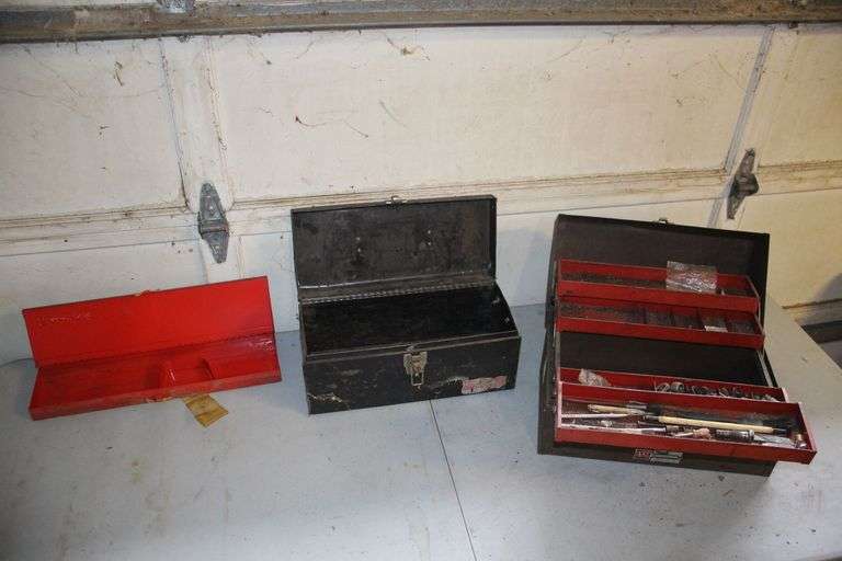 Snap On Tools Metal Tool Box, Waterloo Metal Tool Box with Fold Out Trays, and Metal Tool Box image