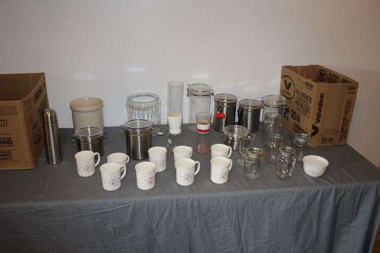 Canister Sets, Mugs, Cup, Grinders, Stoneware Crock, and Thermos image