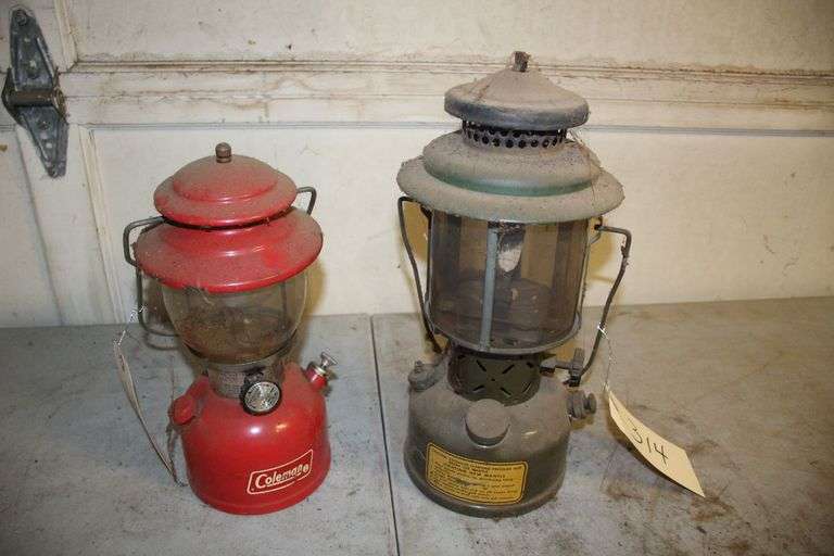 Red Coleman Oil Lantern and Coleman Oil Lantern image