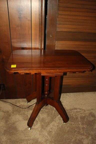 Wooden Side Table on Wheels image