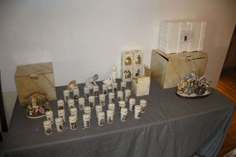 MJH Hummel Canisters, Figurines, Nativity Scene, Ornaments, Christmas Village, and Misc image