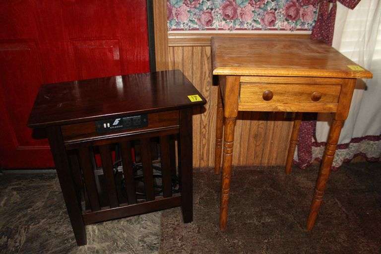 Single Drawer End Table and Charging End Table image