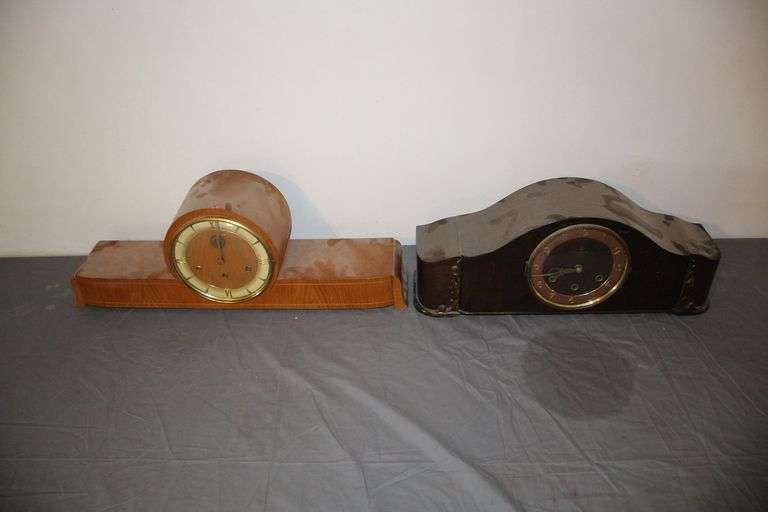 Goldanke Mantle Clock and Olympic Wooden Mantle Clock image