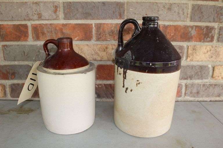 (2) Stone Jugs with Handles image
