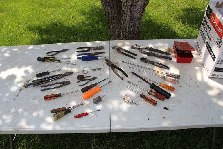 Screwdrivers, Drill Bits, Channel Locks, Needle Nose Pliers, and Misc Pliers image
