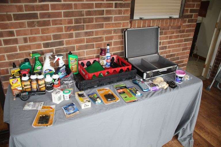 Cleaning Supplies, Brake Fluid, Label Maker, Hole Punch, Cabinet Door Locks,and Hard Case image