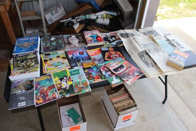 1978 Courier Journal Ali Newspaper, 1985 New Enterprise Newspaper, Comic Book Price Guides, Comic Books, Sports Magazines, and Misc. image