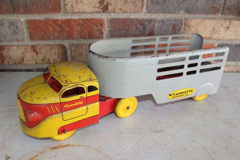 Wyandotte Express Co. Metal Toy Truck and Trailer image
