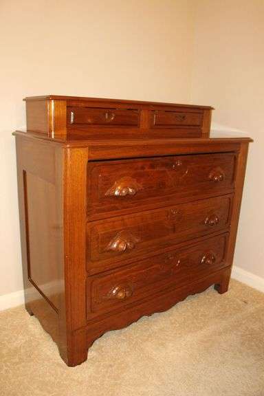 Walnut 5-Drawer Dresser image