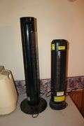 Trotanonics Fan, Envision Air Purifier, Sunbeam Heater, Arm and Hammer Dehumidifier, Holmes Dehumidifier, and Electric Infrared Heater