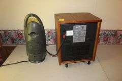 Trotanonics Fan, Envision Air Purifier, Sunbeam Heater, Arm and Hammer Dehumidifier, Holmes Dehumidifier, and Electric Infrared Heater