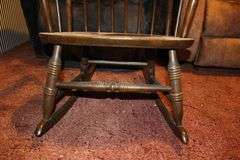 Office Chair and Wooden Rocking Chair