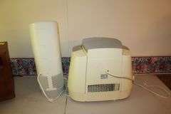 Trotanonics Fan, Envision Air Purifier, Sunbeam Heater, Arm and Hammer Dehumidifier, Holmes Dehumidifier, and Electric Infrared Heater