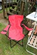 (2) Metal Folding Lawn Chairs and (4) Bag Chairs