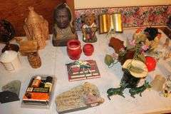 Bells, Chicken Figurines, Globe Decoration, Candles, Figurines, and Misc. Decorations