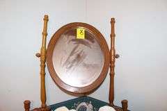Wash Stand with Pitcher, Basin, and Mirror
