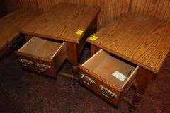 (2) End Tables with Drawer and Coffee Table