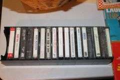 Wicker Basket, VHS Movies, Encyclopedias, Cassettes, and Misc. Books