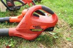 Black and Decker 20V Leaf Blower, Craftsman 18 In Bushwhacker, Black and Decker 18V Leaf Blower, Black and Decker Lawn Edger, Craftsman Gas Powered Lawn Edger, and Weed Eater Gas Powered Leaf Blower