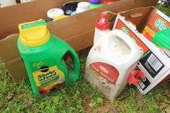 Insect Killer, A/C Pro Refrigerant, Small Engine Oil, Funnel, Laundry Detergent, Vehicle Cleaning Supplies, Antifreeze, and Misc.