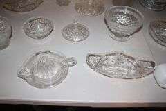 Traditions Fine China Bowls, Saucers, Plates, Butter Dish, Candy Dishes, Vase, Bowls, Juicer, and Misc. Glassware