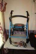 Rollator Walker, (2) Crutches, Stealth Angel Survival Backpack and Contents, Desk Cycle Ellipses, and WW Electric Scale