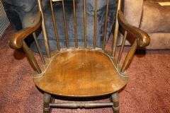 Office Chair and Wooden Rocking Chair