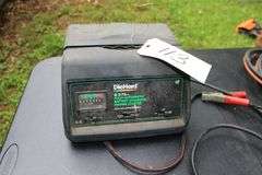 Die Hard Battery Charger, Campbell Hausfeld 1 Gallon Air Compressor and Attachments, and Jumper Cables