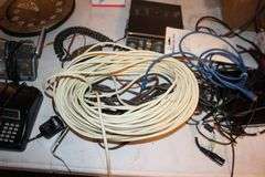 Kruger and Sports Wall Clocks, Sound Design Radio, Back Scratcher, CB Radio, Whistler Scanner, Electrical Wire, and Misc.