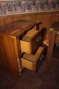 (2) 2-Drawer Night Stands and Single Drawer End Table