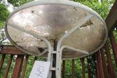 Glass Top Patio Table with Umbrella