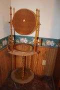 Wash Stand with Pitcher, Basin, and Mirror