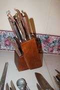WMA Rogers Silverware and Case, Knives, Forks, Spoons, Knife Holder, and Misc. Utensils