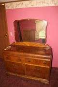 Wooden Dresser with Mirror