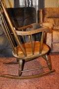 Office Chair and Wooden Rocking Chair