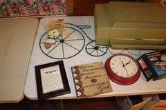Mini Game Entertainment 500 Game System, HP Officejet 4500 Printer, Solid State Stereo, Wall, Clock, and Misc. Decorations