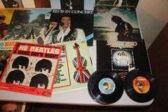 45 Records, Eagles, Marty Robbins, Glen Campbell, The Beatles, Elvis, and Misc. Records