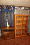 Wooden Book Shelf and 2 Door TV Stand