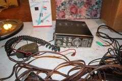Kruger and Sports Wall Clocks, Sound Design Radio, Back Scratcher, CB Radio, Whistler Scanner, Electrical Wire, and Misc.