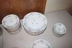 Traditions Fine China Bowls, Saucers, Plates, Butter Dish, Candy Dishes, Vase, Bowls, Juicer, and Misc. Glassware