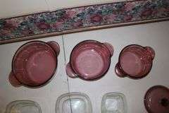 Glass Rubbermaid Food Containers, Pyrex Baking Dishes, and Anchor Glass Baking Dish