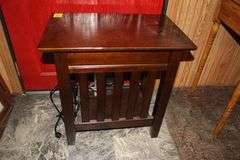 Single Drawer End Table and Charging End Table