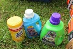 Insect Killer, A/C Pro Refrigerant, Small Engine Oil, Funnel, Laundry Detergent, Vehicle Cleaning Supplies, Antifreeze, and Misc.