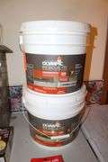 (2) Buckets of Base 2 Sealant, Bird Feeder, Rubber Tie Downs, Screws, Daisy 4x15 Scope, E Parker and Sons Fixed Blade Knife, Door Knobs, 18V Black and Decker Battery, and Misc.