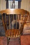 Office Chair and Wooden Rocking Chair