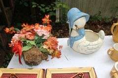 Blankets, Mugs, Stoneware Pitcher and Cups, Golden Wheat Plates and Saucers, Wall Decor, and Misc.