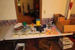 (5) Chevron Commemorative Model Cars, Impala and Corvette Model Cars, M&M Dispenser, Toys, Lego Block Coin Bank, and Misc.