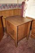 (2) 2-Drawer Night Stands and Single Drawer End Table