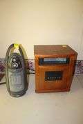 Trotanonics Fan, Envision Air Purifier, Sunbeam Heater, Arm and Hammer Dehumidifier, Holmes Dehumidifier, and Electric Infrared Heater
