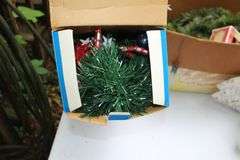 Nativity Set, Christmas Tree, 32 Inch Fiber Optic Tree, Ornaments, Lights, and Misc. Christmas Decorations
